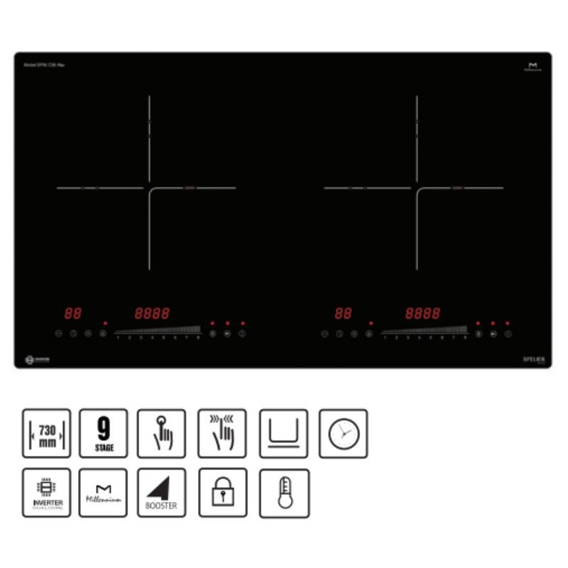 Bếp từ đôi Spelier SPM 728I Plus lắp âm Bếp từ đôi Spelier SPM 728I Plus lắp âm