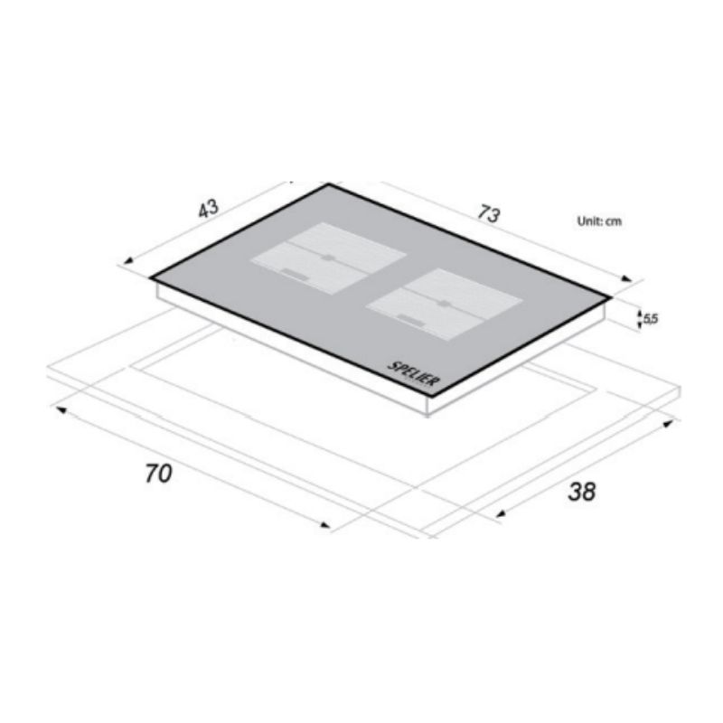 Thiết kế của Bếp từ đôi Spelier SPM 828i Pro Thiết kế của Bếp từ đôi Spelier SPM 828i Pro