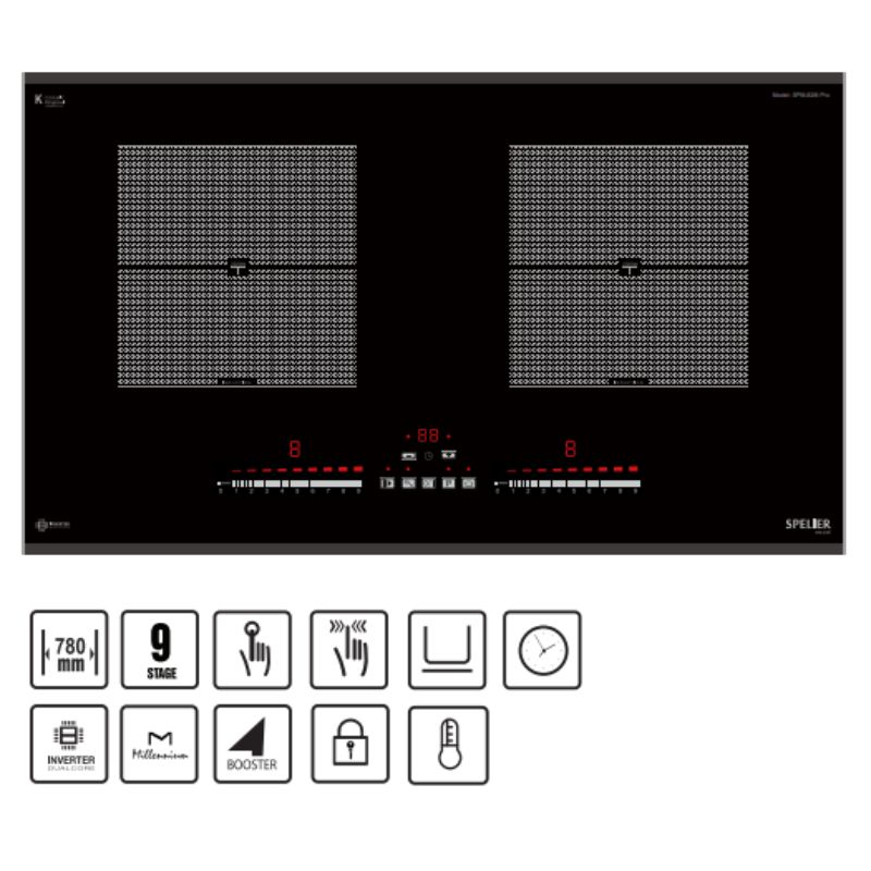 Bếp từ đôi Spelier SPM 828i Pro Bếp từ đôi Spelier SPM 828i Pro