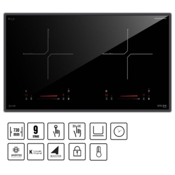 Bếp từ đôi Spelier SPM 998I PLUS lắp âm