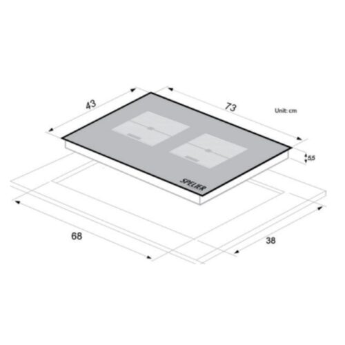 Bếp từ đôi Spelier SPM T666K PLUS lắp âm 3 Thiết kế của Bếp từ đôi Spelier SPM T666K PLUS