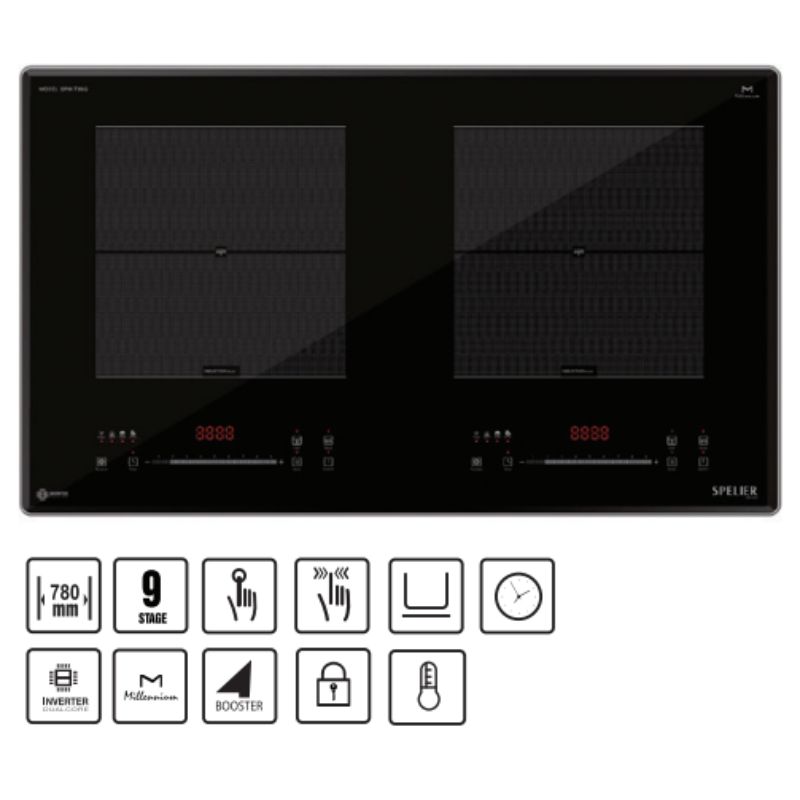 Bếp từ đôi Spelier SPM T89G Bếp từ đôi Spelier SPM T89G