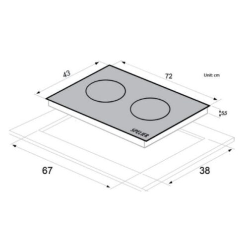 Thiết kế của Bếp từ đôi Spelier SPV T06