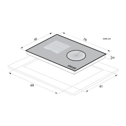 Bếp từ kết hợp hồng ngoại Spelier SPE HC 928EG lắp âm 3 Bếp từ kết hợp hồng ngoại Spelier SPE HC 928EG