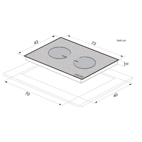 Kích thước bếp từ đôi Spelier SPM 980I PLUS lắp âm